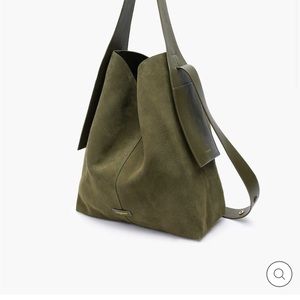 New Songmont Large Drippy Tote Bag in Olive
